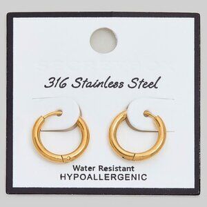 STAINLESS STEEL MINI GOLD HOOPS